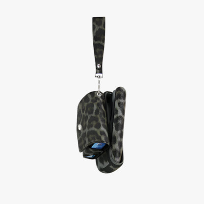 Black Leopard Leather IQOS Iluma Holder Set